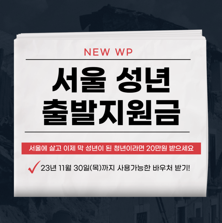 성년출발지원금 올해 20살이 된 청년이라면 신청하세요 1 서울 성년출발지원금