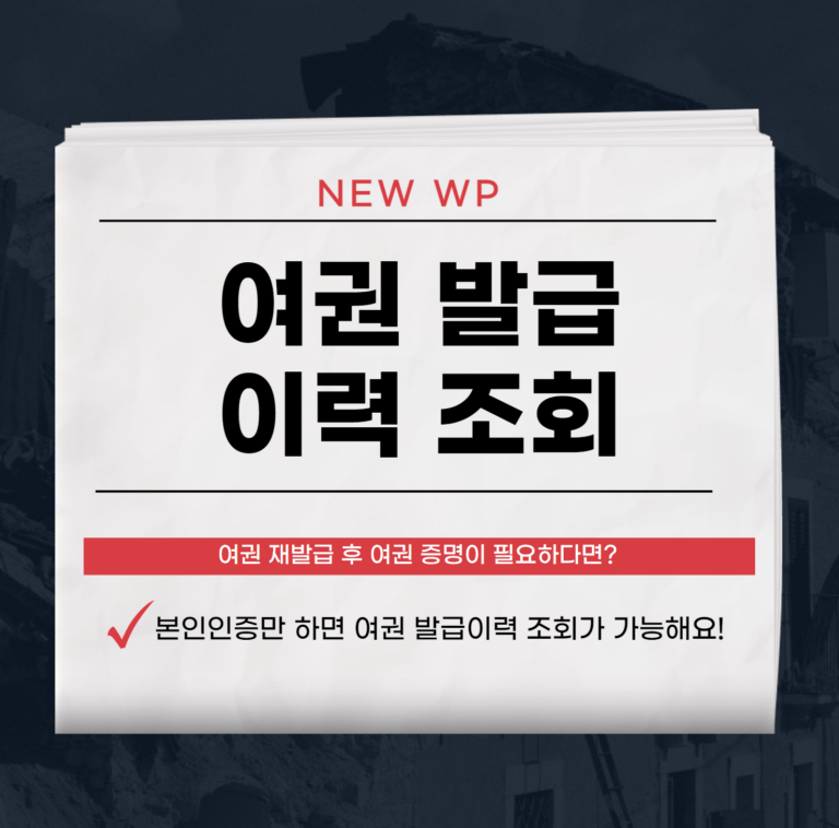 여권 발급 이력 조회