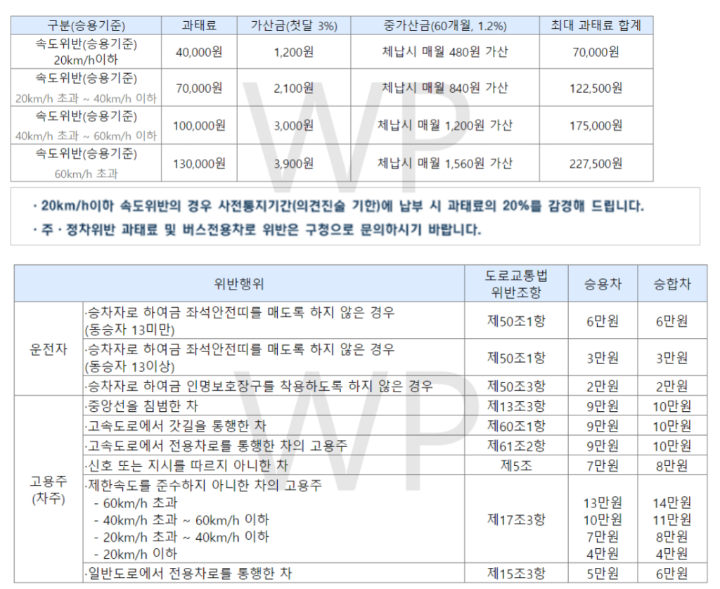 자동차 교통 범칙금 과태료 차량번호로 10초만에 조회 하는 방법 3 속도위반 과태료