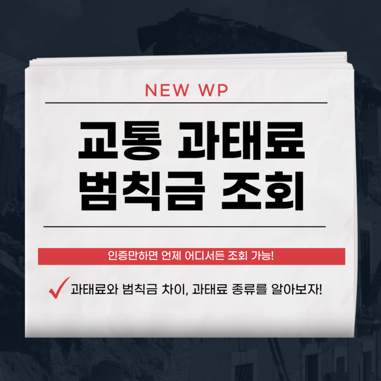 차량번호로 과태료 조회