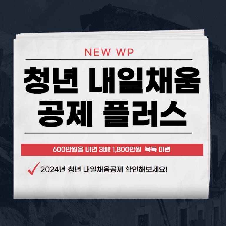 청년 내일채움공제 플러스