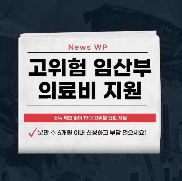 고위험 임산부 의료비 지원소득제한 없이 100% 받기 1 고위험 임산부 의료비 지원