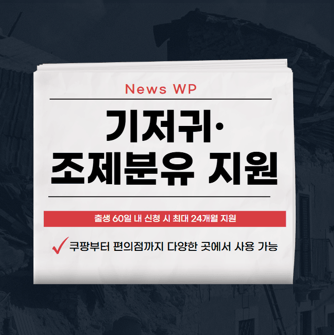 기저귀·조제분유 지원 월9~11만원으로 육아부담 줄이기 1 기저귀·조제분유 지원