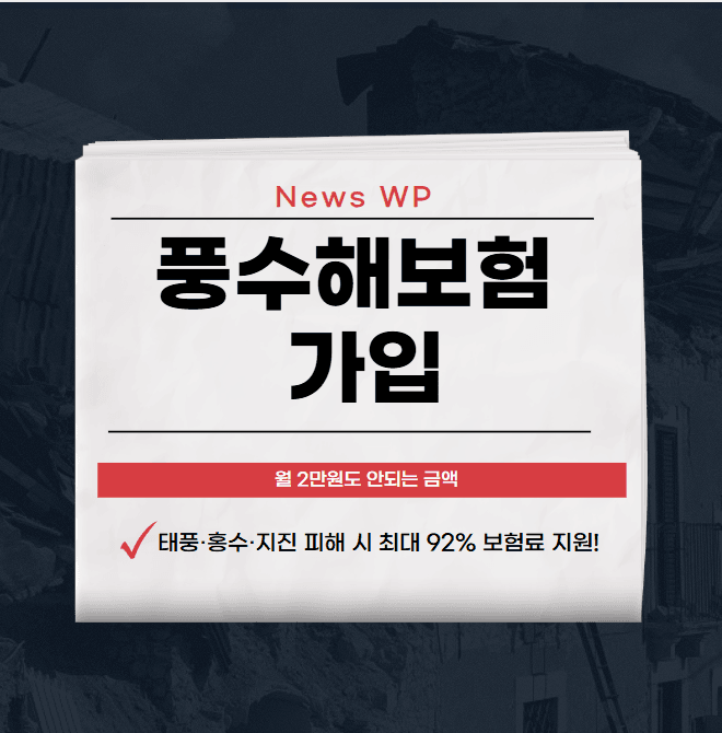 풍수해보험 연 17,500원으로 자연재해 대비하세요! 1 풍수해보험